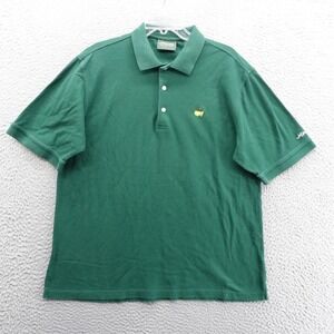 Masters Collection Short Sleeve Golf Polo Large Green Men 60s Two Ply Mercerized
